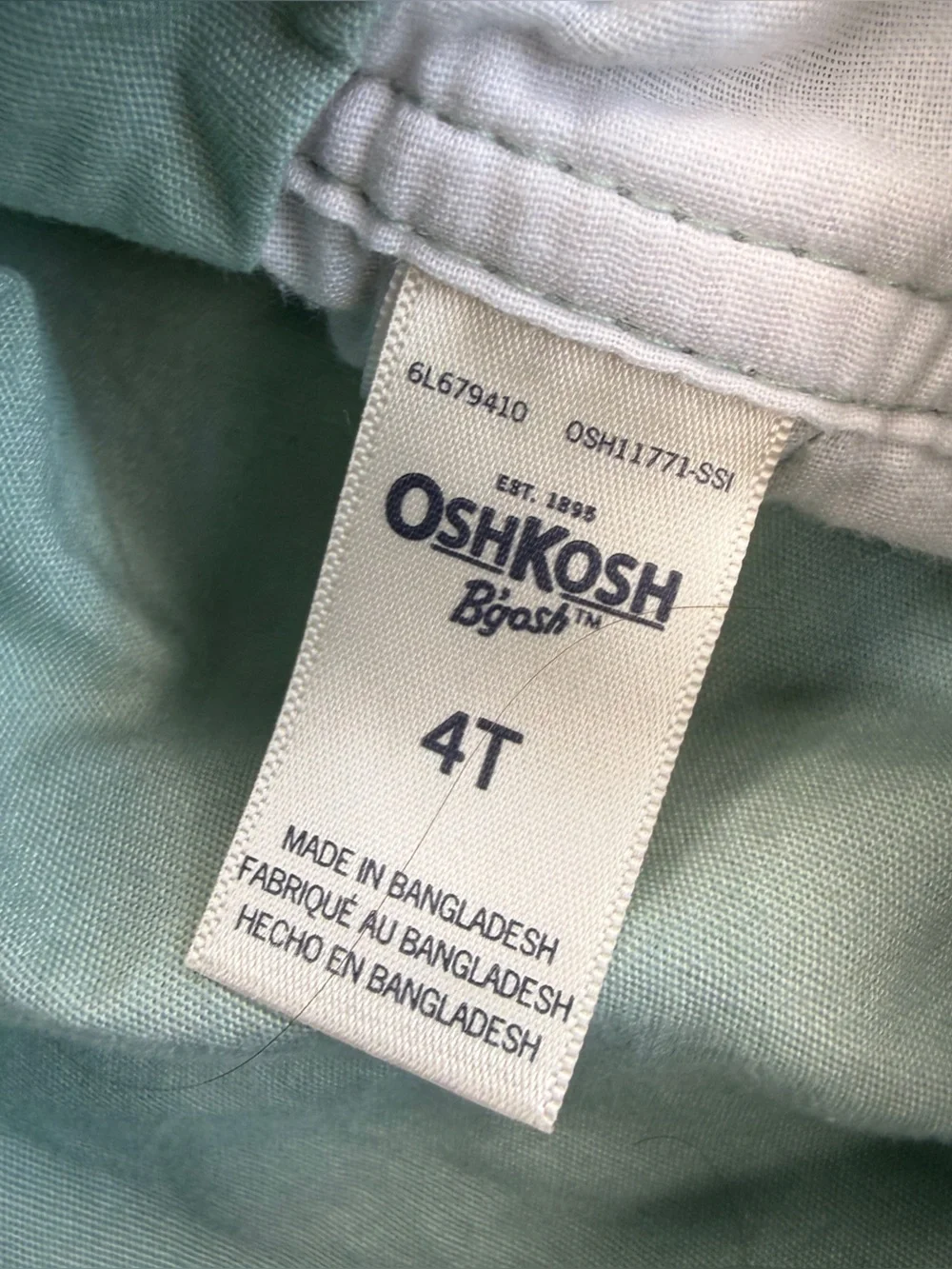 Osh Kosh B’gosh Toddler Girls Overall Adjustable Shorts Hearts Green Pink 4T